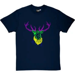 Psychedelic Deer Variant Two T-Shirt -ThinkWear Collective Sales colour deer two tshirt navybluetshirt