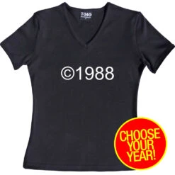 Personalised Copyright T-Shirt -ThinkWear Collective Sales copyright tshirt black womens v neck tshirt