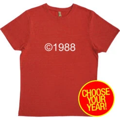 Personalised Copyright T-Shirt -ThinkWear Collective Sales copyright tshirt red recycled tshirt