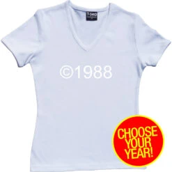 Personalised Copyright T-Shirt -ThinkWear Collective Sales copyright tshirt white womens v neck tshirt