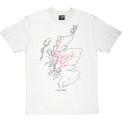 Corbetts Map T-Shirt -ThinkWear Collective Sales corbetts tshirt 1 whitetshirt