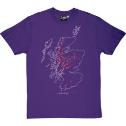 Corbetts Map T-Shirt -ThinkWear Collective Sales corbetts tshirt 2 purpletshirt