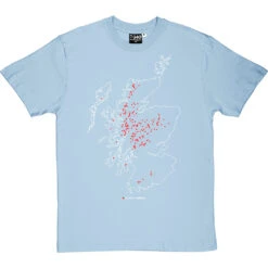 Corbetts Map T-Shirt -ThinkWear Collective Sales corbetts tshirt 2 skybluetshirt