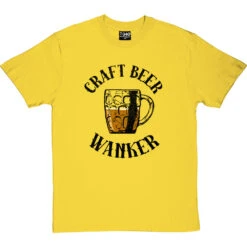 Craft Beer Wanker T-Shirt -ThinkWear Collective Sales craft beer tshirt 1 yellowtshirt