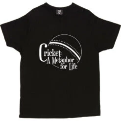 Cricket: A Metaphor For Life T-Shirt -ThinkWear Collective Sales cricket metaphor for life tshirt 2 black mens v neck tshirt