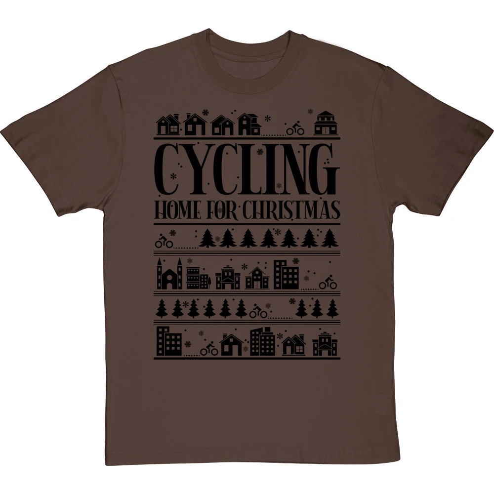 Cycling Home For Christmas T-Shirt 1 Cycling Home For Christmas T-Shirt