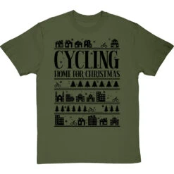 Cycling Home For Christmas T-Shirt 32 Cycling Home For Christmas T-Shirt -ThinkWear Collective Sales cycling home for christmas tshirt 1 olivetshirt