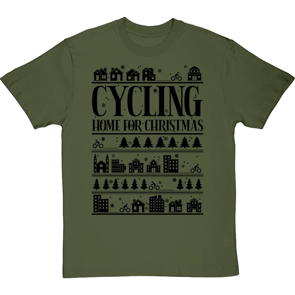 Cycling Home For Christmas T-Shirt 13 Cycling Home For Christmas T-Shirt - Image 13