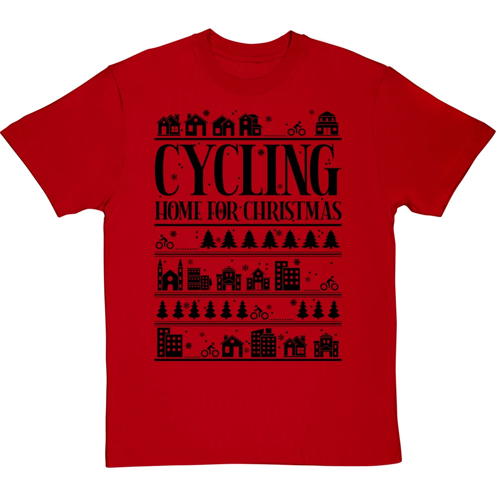 Cycling Home For Christmas T-Shirt 17 Cycling Home For Christmas T-Shirt - Image 17