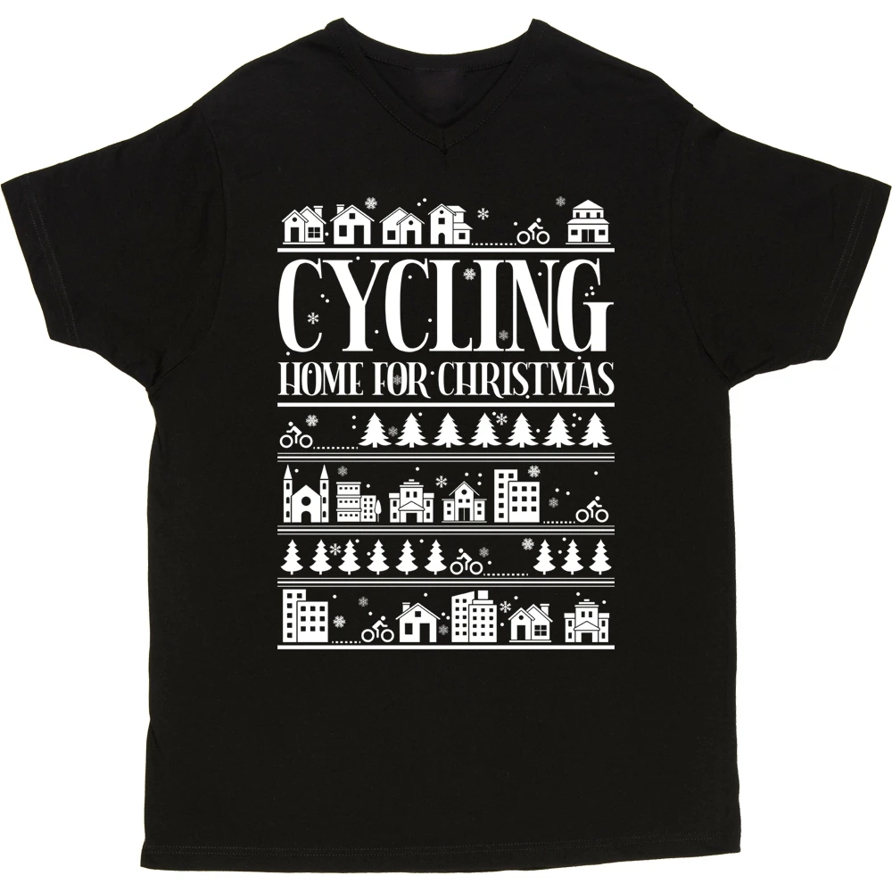 Cycling Home For Christmas T-Shirt 5 Cycling Home For Christmas T-Shirt - Image 5