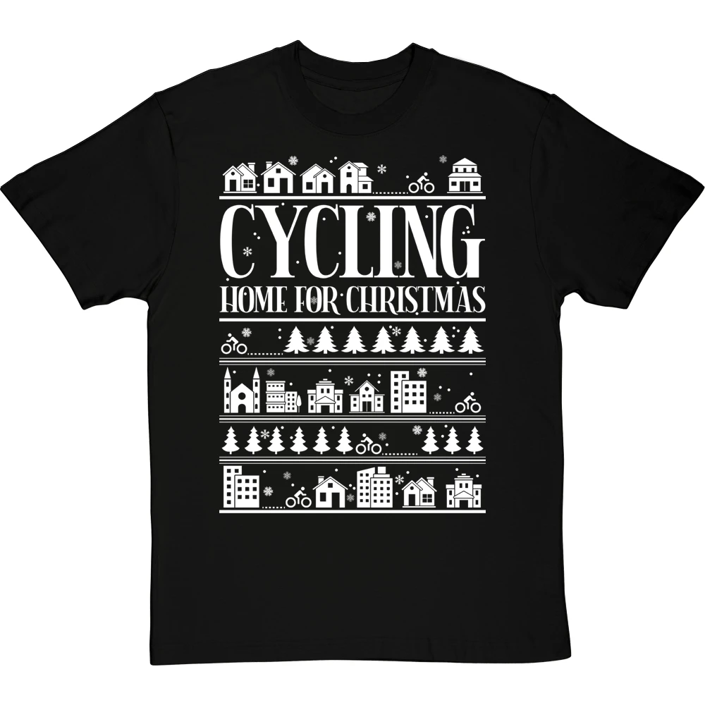 Cycling Home For Christmas T-Shirt 19 Cycling Home For Christmas T-Shirt - Image 19