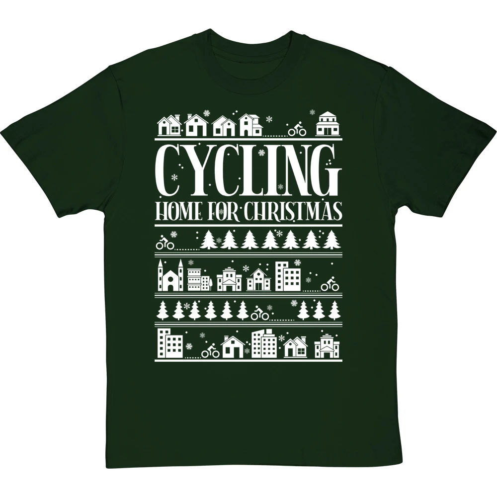 Cycling Home For Christmas T-Shirt 11 Cycling Home For Christmas T-Shirt - Image 11