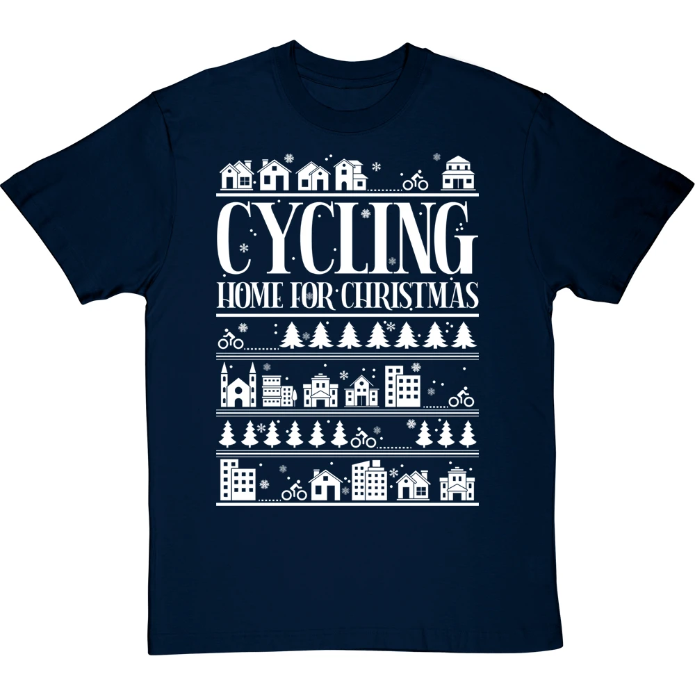 Cycling Home For Christmas T-Shirt 3 Cycling Home For Christmas T-Shirt - Image 3