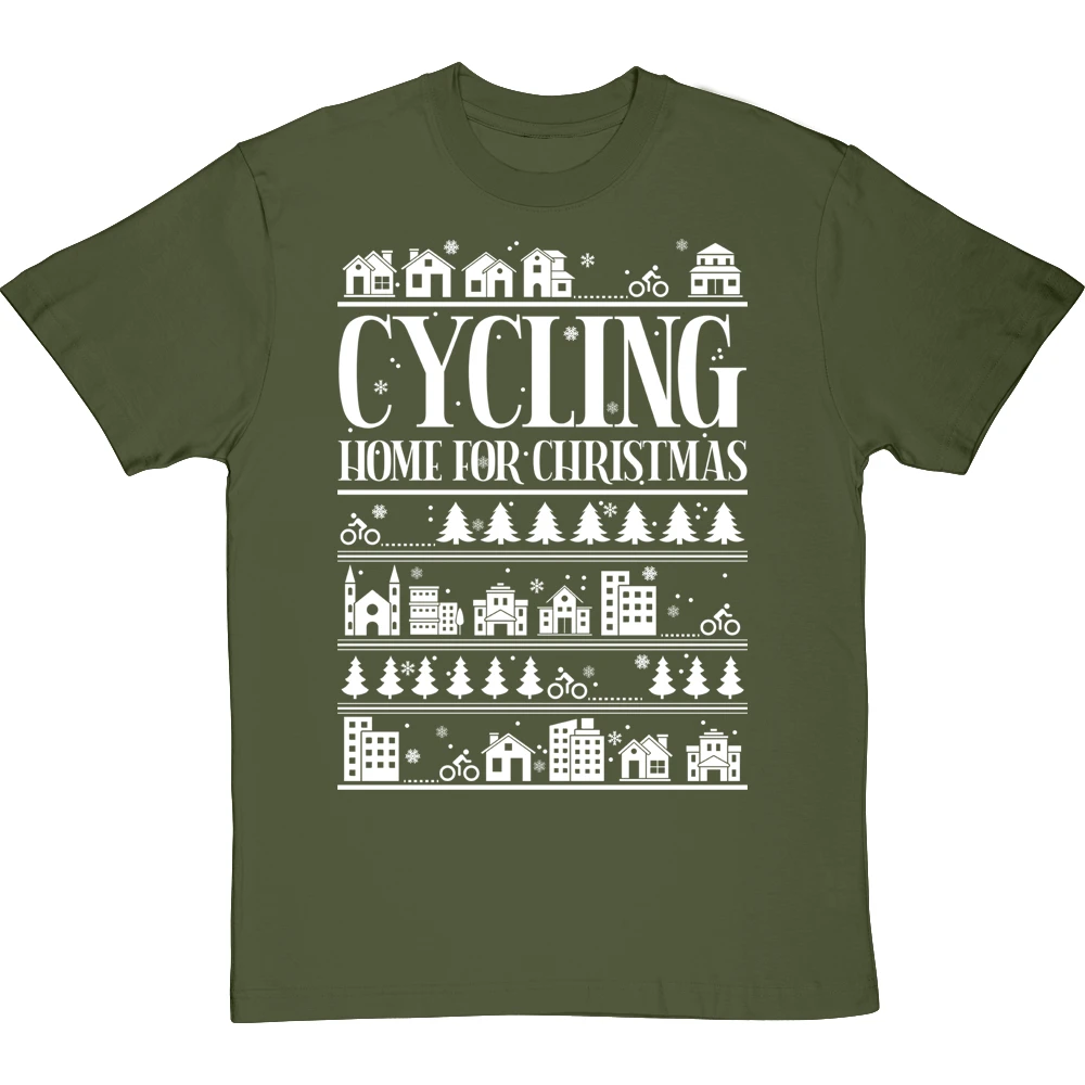 Cycling Home For Christmas T-Shirt 7 Cycling Home For Christmas T-Shirt - Image 7