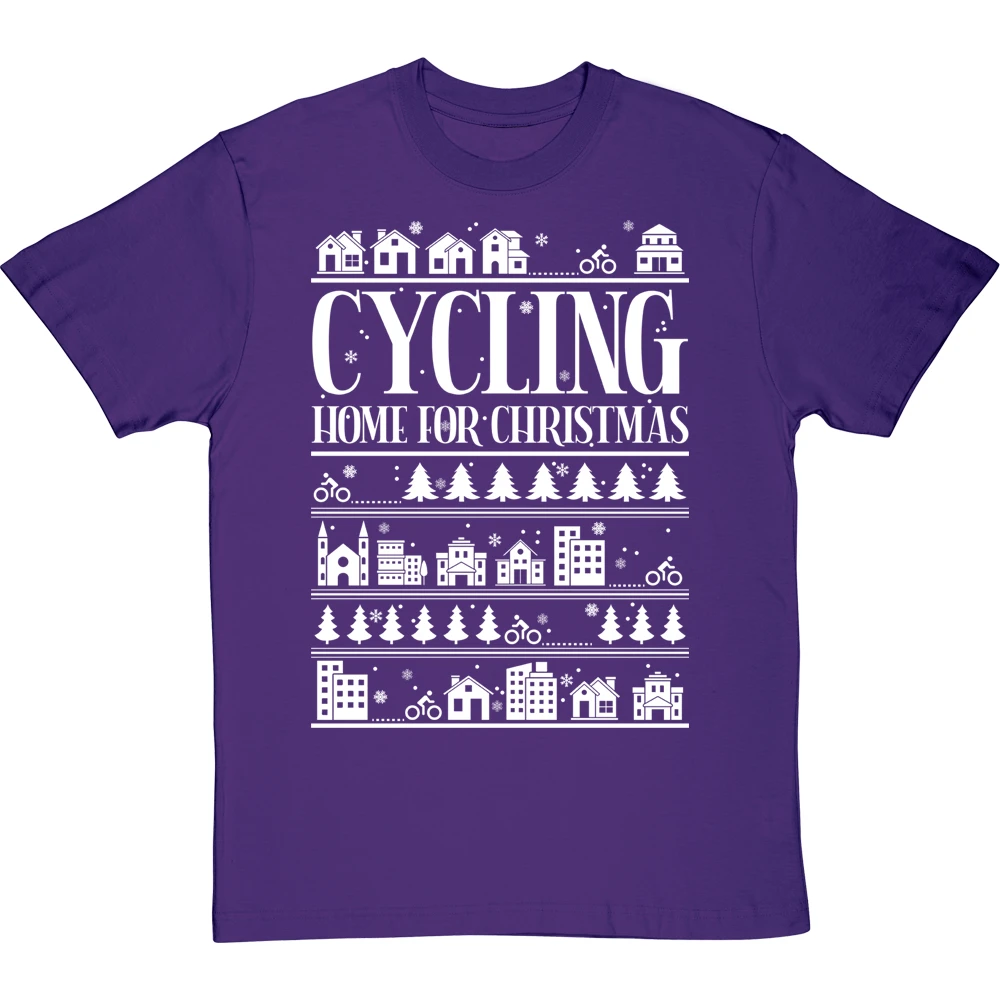 Cycling Home For Christmas T-Shirt 2 Cycling Home For Christmas T-Shirt - Image 2
