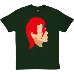 David Bowie Portrait T-Shirt -ThinkWear Collective Sales david bowie profile tshirt bottlegreentshirt