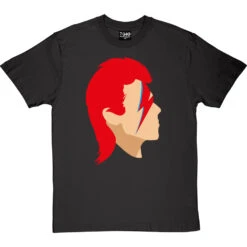 David Bowie Portrait T-Shirt -ThinkWear Collective Sales david bowie profile tshirt charcoaltshirt