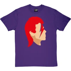 David Bowie Portrait T-Shirt -ThinkWear Collective Sales david bowie profile tshirt purpletshirt