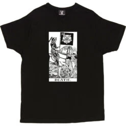 Death Tarot T-Shirt -ThinkWear Collective Sales death tarot tshirt 2 black mens v neck tshirt