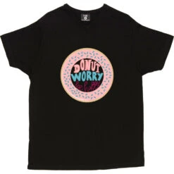 Donut Worry, Be Happy T-Shirt -ThinkWear Collective Sales donut worry be happy tshirt black mens v neck tshirt
