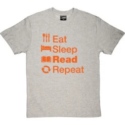 Eat Sleep Read Repeat T-Shirt -ThinkWear Collective Sales eat sleep read tshirt lightoxfordtshirt