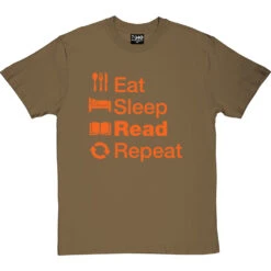 Eat Sleep Read Repeat T-Shirt -ThinkWear Collective Sales eat sleep read tshirt olivetshirt