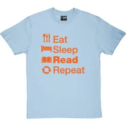 Eat Sleep Read Repeat T-Shirt -ThinkWear Collective Sales eat sleep read tshirt skybluetshirt