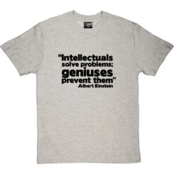 Albert Einstein "Genius" Quote T-Shirt -ThinkWear Collective Sales einstein genius quote tshirt 1 lightoxfordtshirt