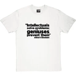 Albert Einstein "Genius" Quote T-Shirt -ThinkWear Collective Sales einstein genius quote tshirt 1 whitetshirt