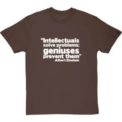 Albert Einstein "Genius" Quote T-Shirt -ThinkWear Collective Sales einstein genius quote tshirt 2 hazelnuttshirt