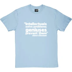 Albert Einstein "Genius" Quote T-Shirt -ThinkWear Collective Sales einstein genius quote tshirt 2 skybluetshirt
