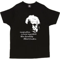Albert Einstein "Imagination" Quote T-Shirt -ThinkWear Collective Sales einstein imagination tshirt black mens v neck tshirt