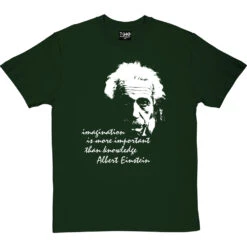 Albert Einstein "Imagination" Quote T-Shirt -ThinkWear Collective Sales einstein imagination tshirt bottlegreentshirt