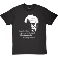 Albert Einstein "Imagination" Quote T-Shirt -ThinkWear Collective Sales einstein imagination tshirt charcoaltshirt
