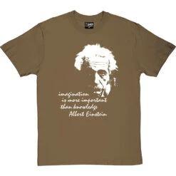 Albert Einstein "Imagination" Quote T-Shirt -ThinkWear Collective Sales einstein imagination tshirt olivetshirt