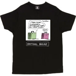 Emotional Baggage T-Shirt -ThinkWear Collective Sales emotional baggage tshirt 2 black mens v neck tshirt