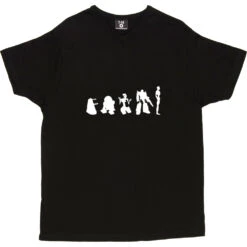 Evolution Of Robots T-Shirt -ThinkWear Collective Sales evolution of robots tshirt 2 black mens v neck tshirt