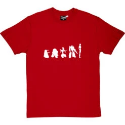 Evolution Of Robots T-Shirt -ThinkWear Collective Sales evolution of robots tshirt 2 redtshirt