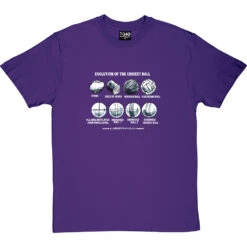 Evolution Of The Cricket Ball T-Shirt -ThinkWear Collective Sales evolution of the cricket ball tshirt 2 purpletshirt