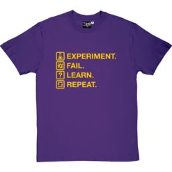 Experiment. Fail. Learn. Repeat. T-Shirt -ThinkWear Collective Sales experiment fail learn repeat tshirt 6 purpletshirt
