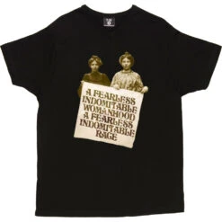 A Fearless Indomitable Womanhood T-Shirt -ThinkWear Collective Sales fearless womanhood tshirt black mens v neck tshirt