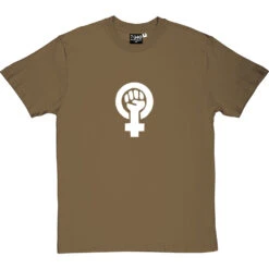 Feminist Fist T-Shirt -ThinkWear Collective Sales feminist fist tshirt 2 olivetshirt