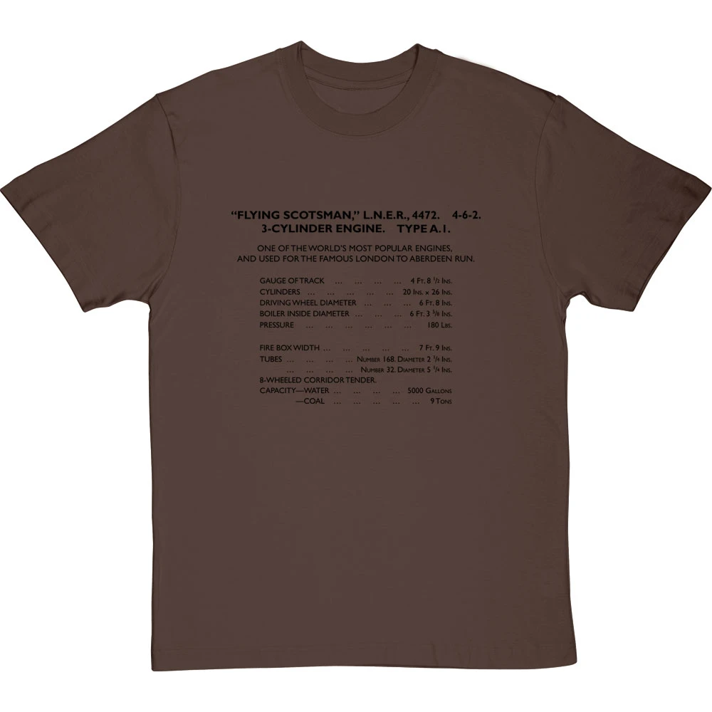 Flying Scotsman Specification T-Shirt 6 Flying Scotsman Specification T-Shirt - Image 6