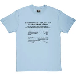 Flying Scotsman Specification T-Shirt 39 Flying Scotsman Specification T-Shirt -ThinkWear Collective Sales flying scotsman specification tshirt 1 skybluetshirt