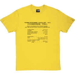 Flying Scotsman Specification T-Shirt 24 Flying Scotsman Specification T-Shirt -ThinkWear Collective Sales flying scotsman specification tshirt 1 yellowtshirt