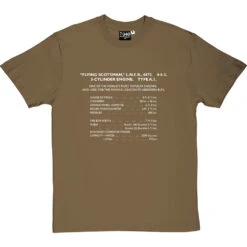 Flying Scotsman Specification T-Shirt 34 Flying Scotsman Specification T-Shirt -ThinkWear Collective Sales flying scotsman specification tshirt 2 olivetshirt
