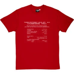 Flying Scotsman Specification T-Shirt 30 Flying Scotsman Specification T-Shirt -ThinkWear Collective Sales flying scotsman specification tshirt 2 redtshirt