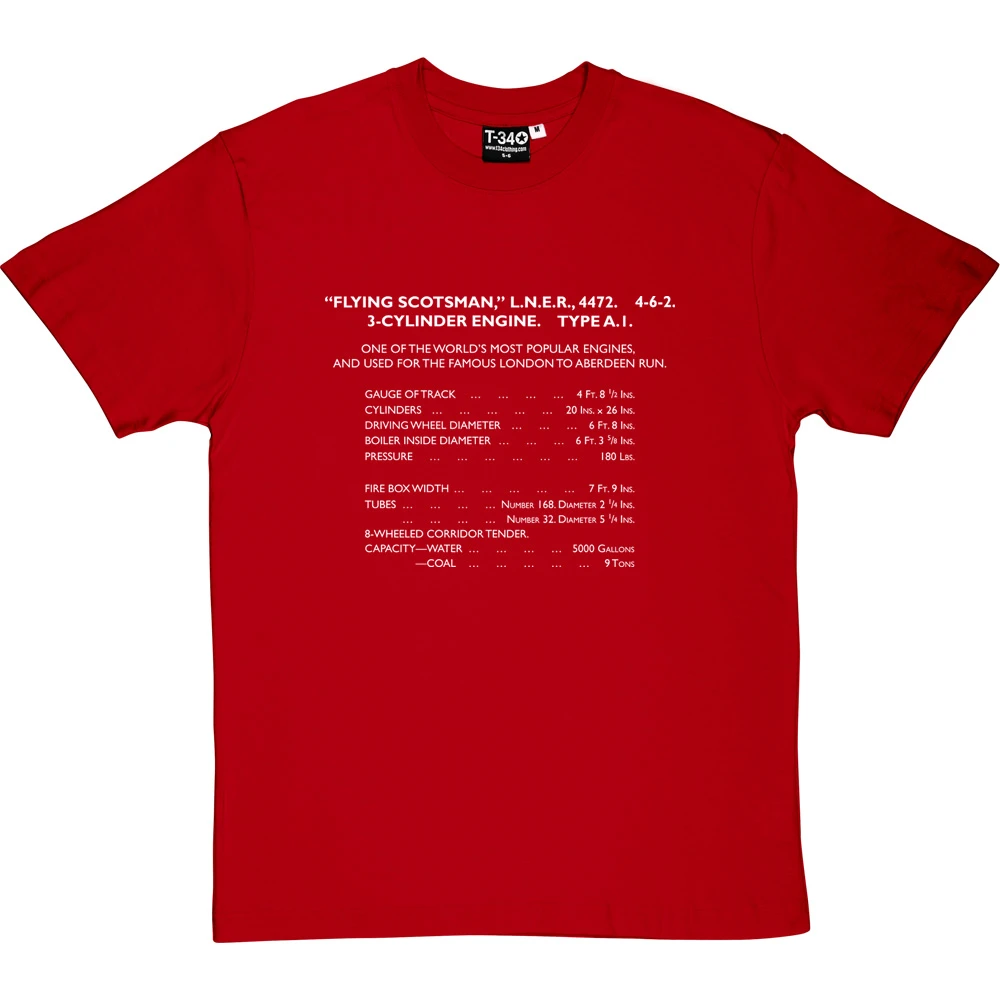 Flying Scotsman Specification T-Shirt 11 Flying Scotsman Specification T-Shirt - Image 11
