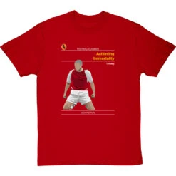 Football Classics: Achieving Immortality By Thierry Henry T-Shirt -ThinkWear Collective Sales football classics achieving immortality tshirt redtshirt