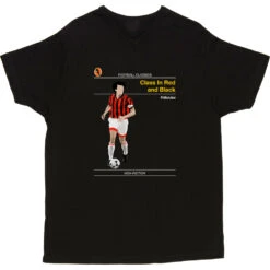 Football Classics: Class In Red And Black By Paolo Maldini T-Shirt -ThinkWear Collective Sales football classics class in red and black tshirt black mens v neck tshirt